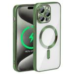 Premium Clear TPU Magsafe Design Case for Apple iPhone 15 Pro - Green