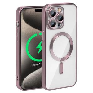 Premium Clear TPU Magsafe Design Case for Apple iPhone 17 - Rose Golden