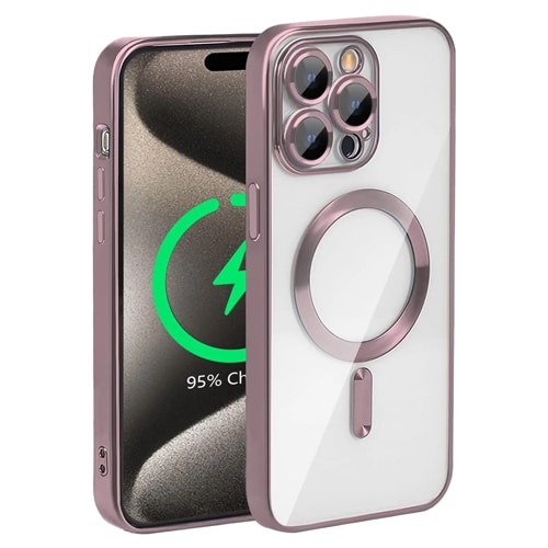 Premium Clear TPU Magsafe Design Case for Apple iPhone 17 - Rose Golden