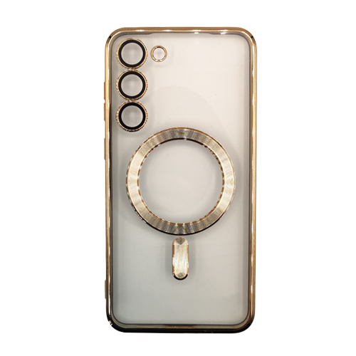 Premium Clear TPU Magsafe Design Case for Samsung Galaxy S24 / S25 - Gold