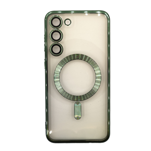 Premium Clear TPU Magsafe Design Case for Samsung Galaxy S23 Plus - Green