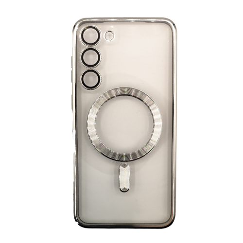 Premium Clear TPU Magsafe Design Case for Samsung Galaxy S26 - Silver