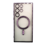 Premium Clear TPU Magsafe Design Case for Samsung Galaxy S26 Ultra - Deep Purple