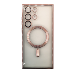 Premium Clear TPU Magsafe Design Case for Samsung Galaxy S26 Ultra - Rose Golden