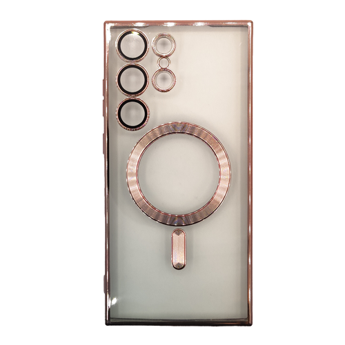 Premium Clear TPU Magsafe Design Case for Samsung Galaxy S26 Ultra - Rose Golden