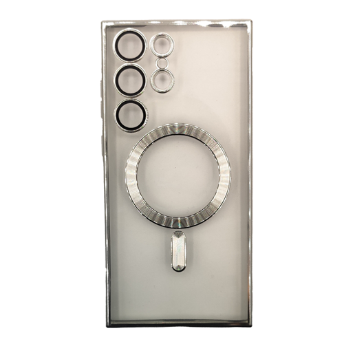 Premium Clear TPU Magsafe Design Case for Samsung Galaxy S26 Ultra - Silver