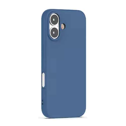 Premium Silicone Case for Apple iPhone 16 - Navy Blue