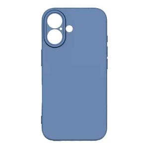 Premium Silicone, Lens Holes Case for Apple iPhone 16 - Blue Sierra