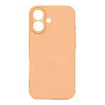 Premium Silicone, Lens Holes Case for Apple iPhone 16 - Orange