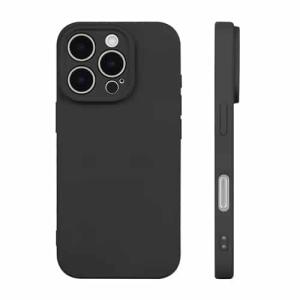 Premium Silicone, Lens Holes Case for Apple iPhone 17 Pro - Black