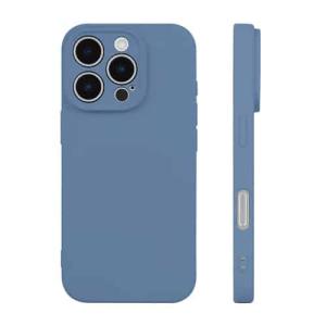 Premium Silicone, Lens Holes Case for Apple iPhone 17 Pro - Blue Sierra