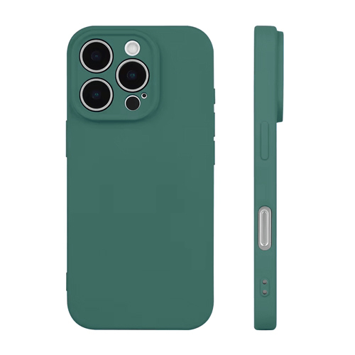 Premium Silicone, Lens Holes Case for Apple iPhone 17 Pro - Dark Green