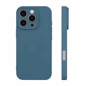 Premium Silicone, Lens Holes Case for Apple iPhone 17 Pro Max - Navy Blue