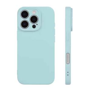 Premium Silicone, Lens Holes Case for Apple iPhone 16 Pro Max - Sky Blue