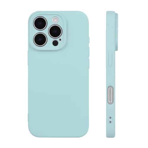 Premium Silicone, Lens Holes Case for Apple iPhone 16 Pro Max - Sky Blue