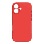 Premium Silicone, Lens Holes Case for Apple iPhone 16 - Red
