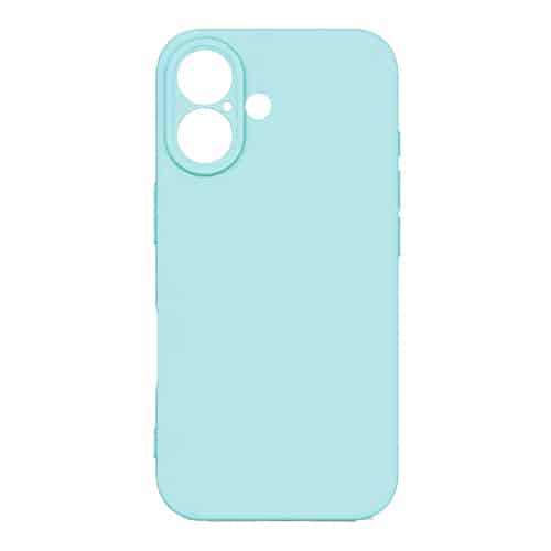 Premium Silicone, Lens Holes Case for Apple iPhone 16 Plus - Sky Blue