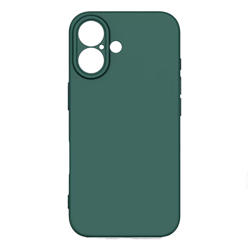 Premium Silicone, Lens Holes Case for Apple iPhone 17 Air - Dark Green