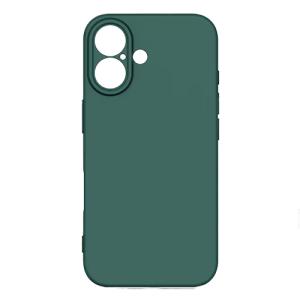 Premium Silicone, Lens Holes Case for Apple iPhone 17 - Dark Green