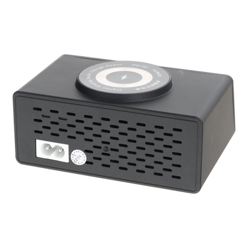 QIANLI MEGA-IDEA PQW110 15W USB / USB-C HUB Fast Charging Digital Display with Wireless Power Supply