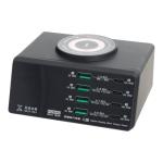 QIANLI MEGA-IDEA PQW110 15W USB / USB-C HUB Fast Charging Digital Display with Wireless Power Supply
