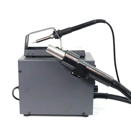 QUICK 706W+ BGA Rework Soldering Station with Digital Display iron Hot Air Hun 2 in 1 with 3 Nozzles 580W