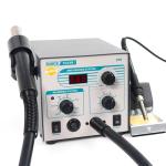 QUICK 706W+ BGA Rework Soldering Station with Digital Display iron Hot Air Hun 2 in 1 with 3 Nozzles 580W