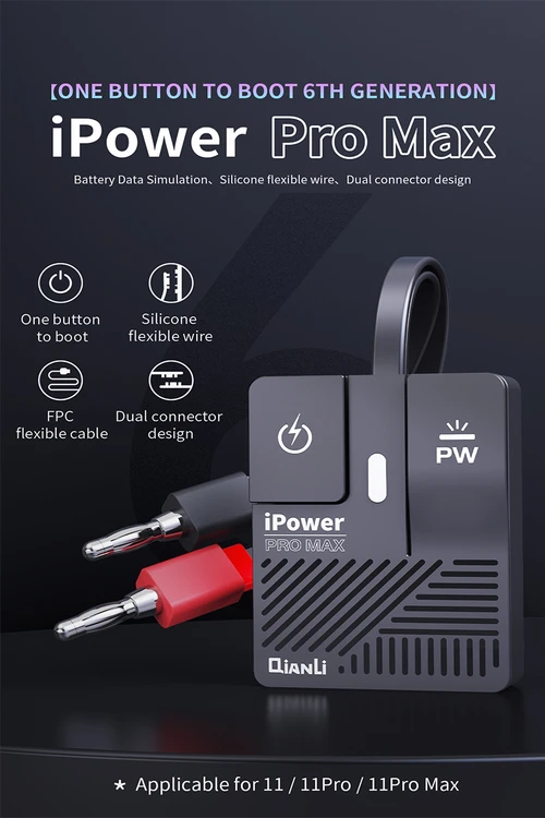 Qianli New 6th Generation iPower pro max for iphone 6-11 Pro Max DC Power Supply Cable One key Boot Power Control Wire Test Line