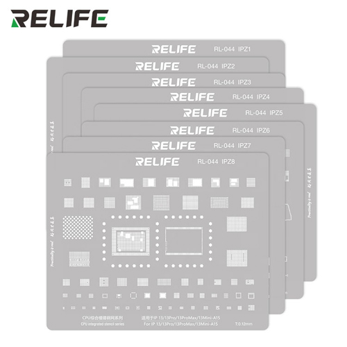 RELIFE RL-044 IP series CPU integrated Steel Stencil set / 11 pieces / IP6-16 series