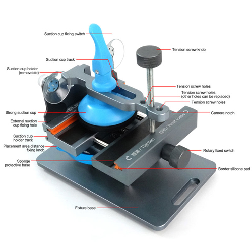 RELIFE RL-601S Plus 2 in 1 360 Degree Rotating Universal Mobile Screen and Back Glass Disassembling Rotating Fixture For iPhone