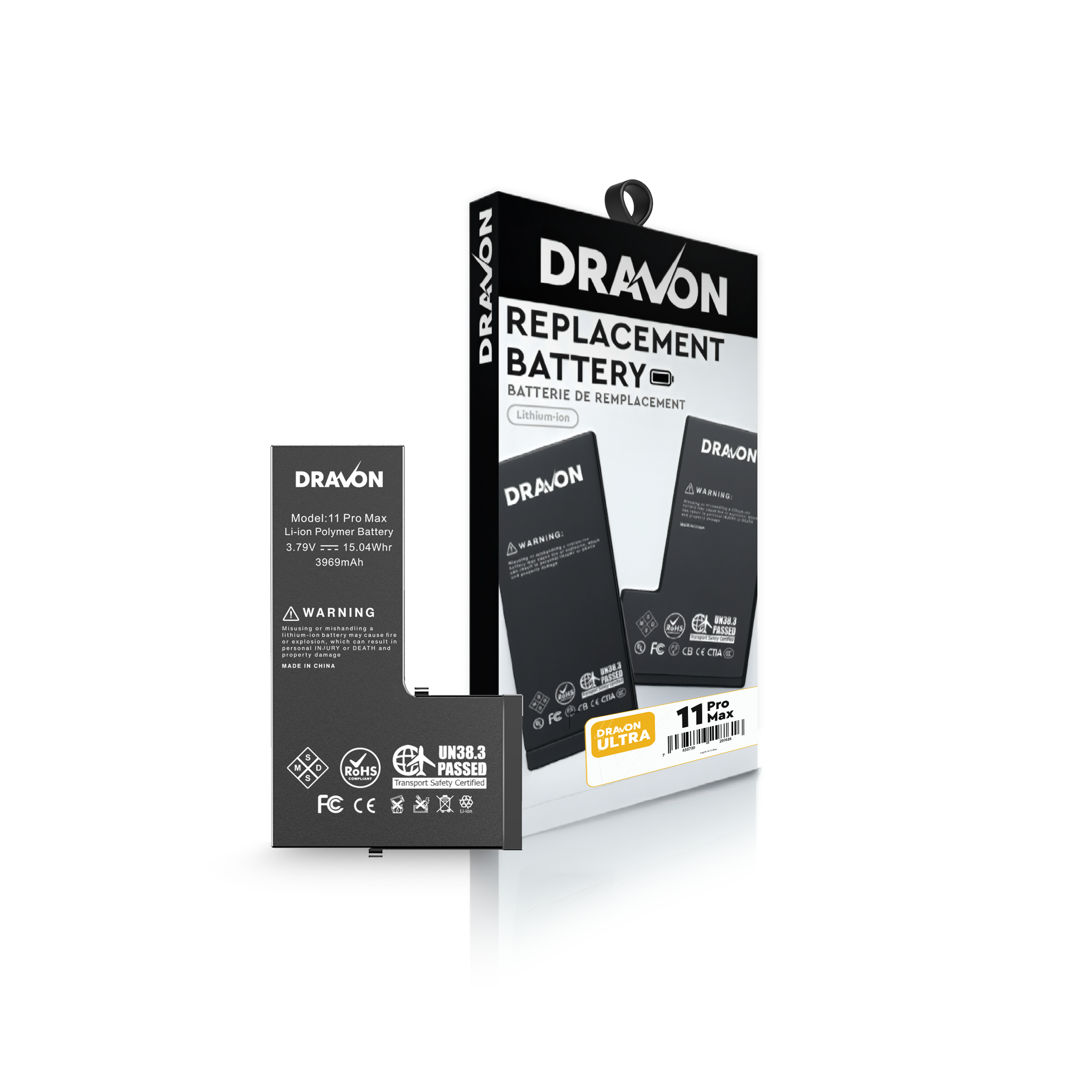 Replacement Battery Compatible for iPhone 11 Pro Max (DRAVON Ultra)