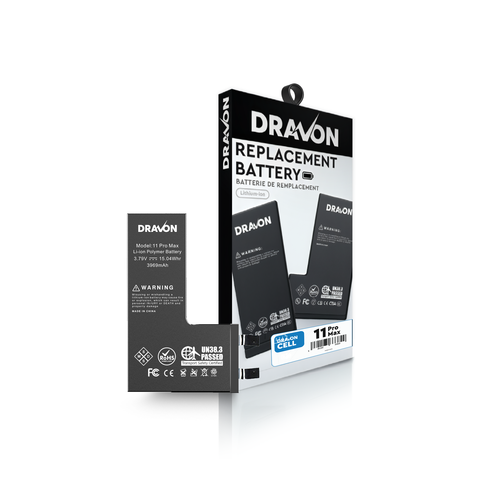 Replacement Battery Compatible for iPhone 11 Pro Max (Spot Welding Required) (DRAVON Cell)
