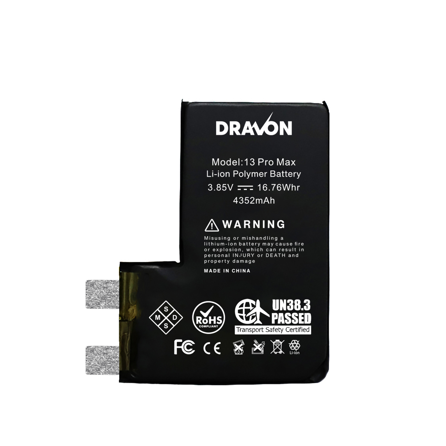Replacement Battery Compatible for iPhone 13 Pro Max (Spot Welding Required) (DRAVON Cell)