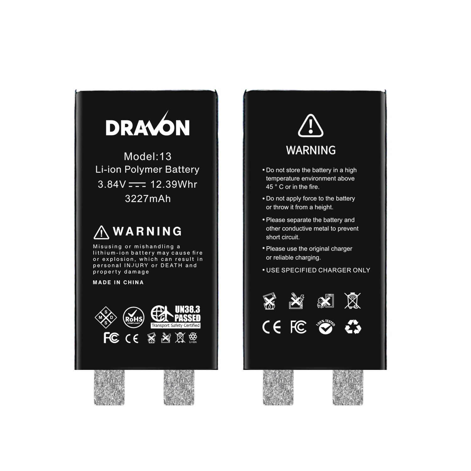 Replacement Battery Compatible for iPhone 13 (Spot Welding Required) (DRAVON Cell)