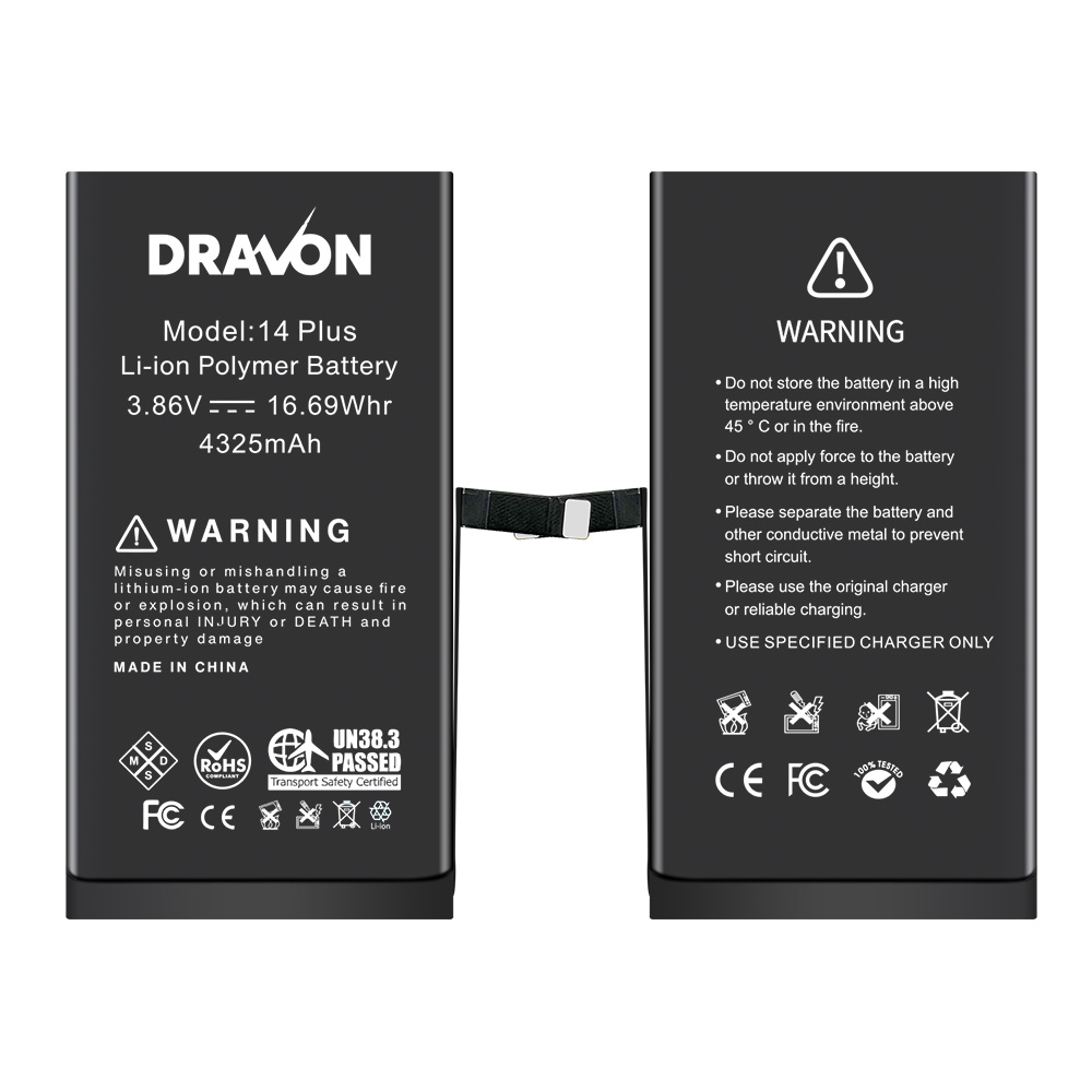 Replacement Battery Compatible for iPhone 14 Plus (DRAVON Ultra)