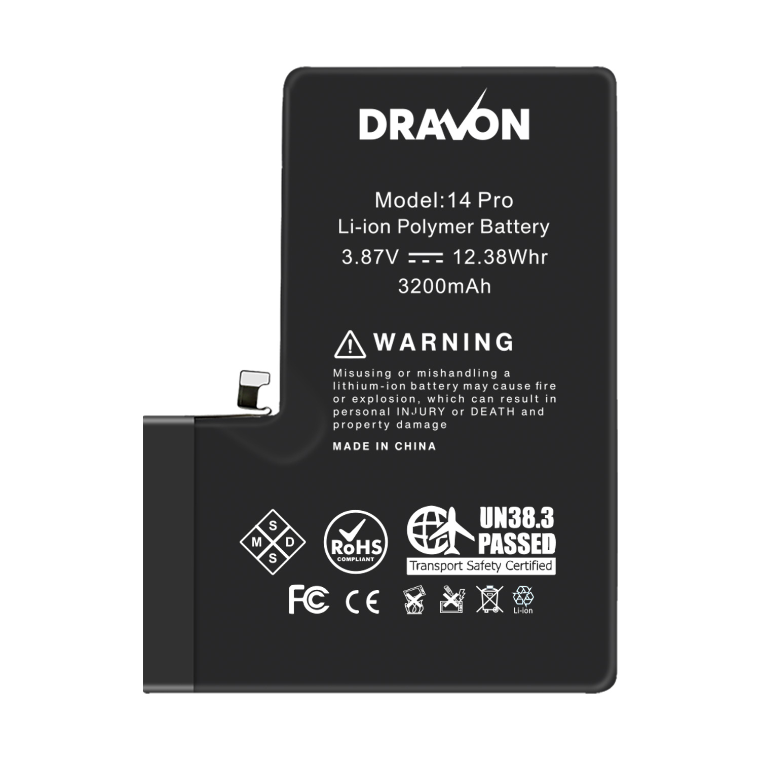 Replacement Battery Compatible for iPhone 14 Pro (DRAVON Plus)
