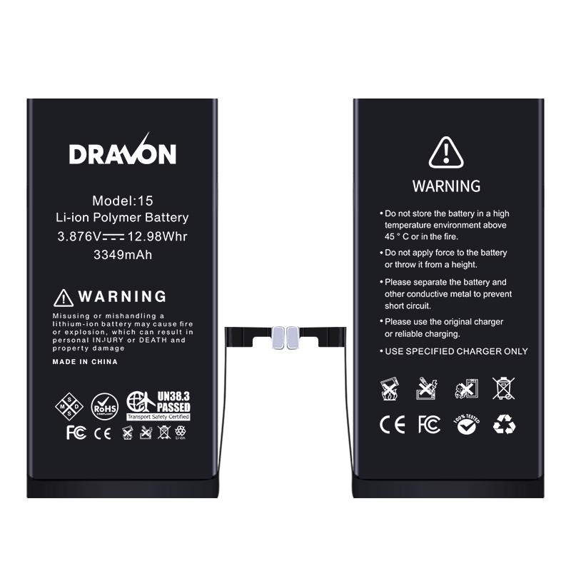 Replacement Battery Compatible for iPhone 15 (DRAVON Plus)