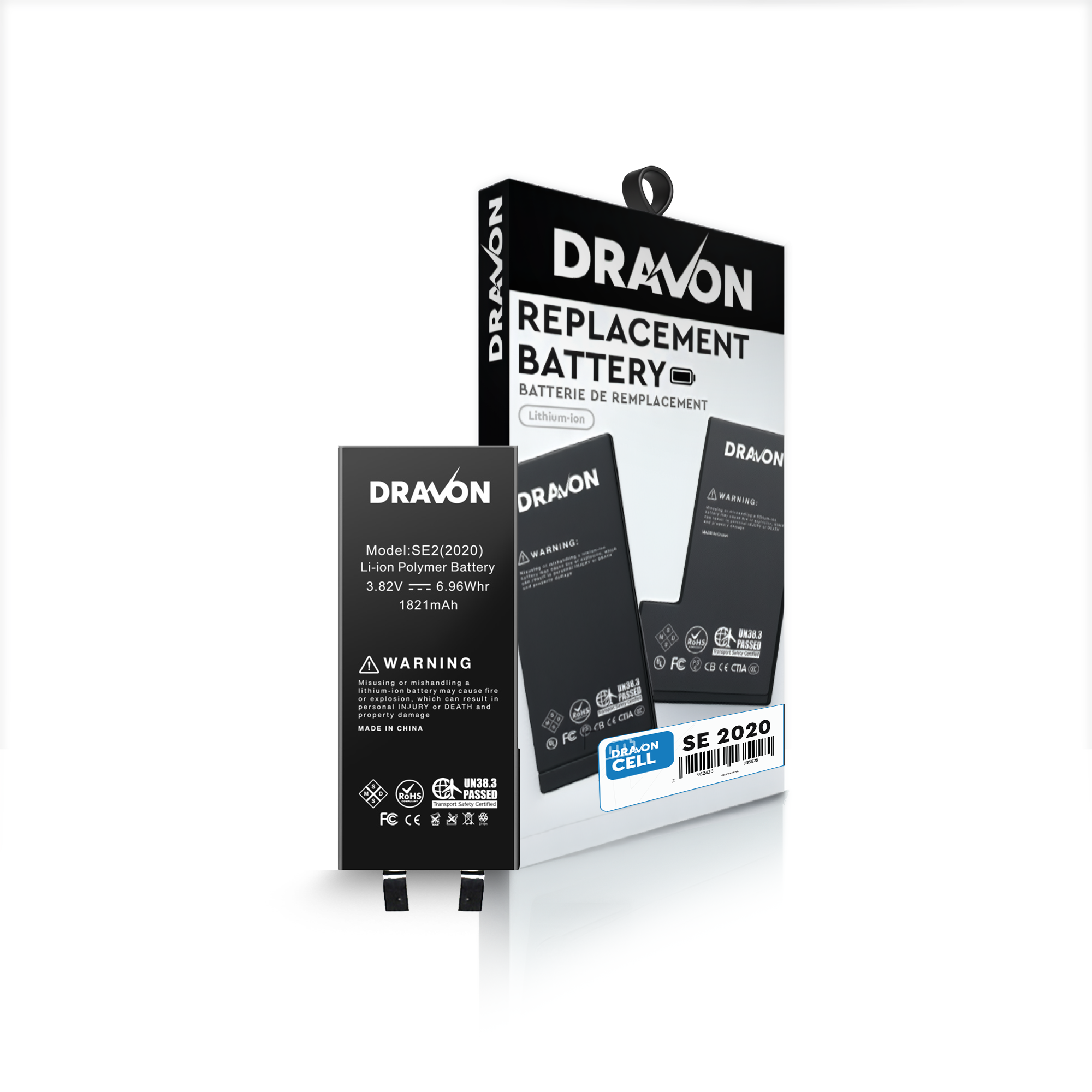 Replacement Battery Compatible for iPhone SE (2022) (Spot Welding Required) (DRAVON Cell)