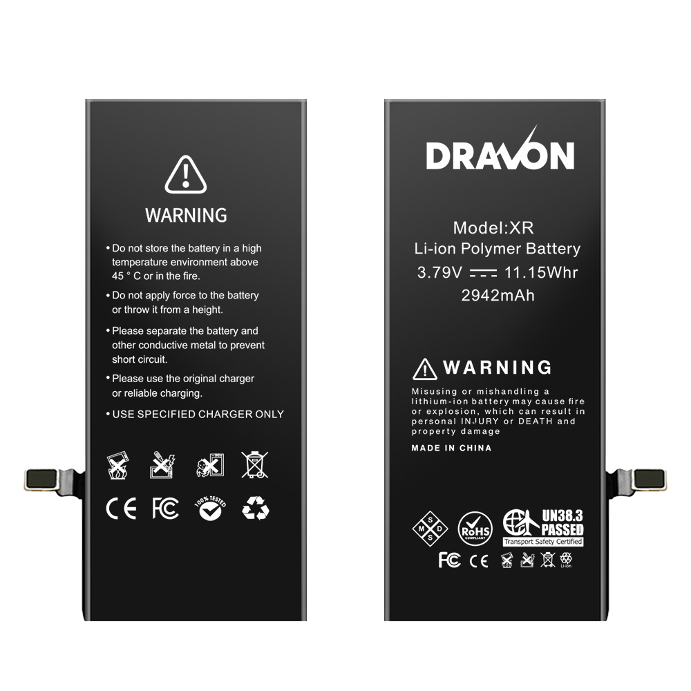 Replacement Battery Compatible for iPhone XR (DRAVON Plus)