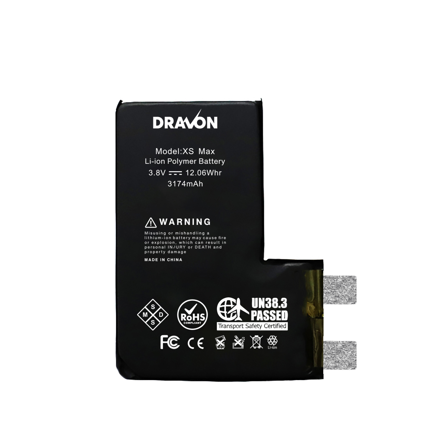 Replacement Battery Compatible for iPhone XS Max (Spot Welding Required) (DRAVON Cell)