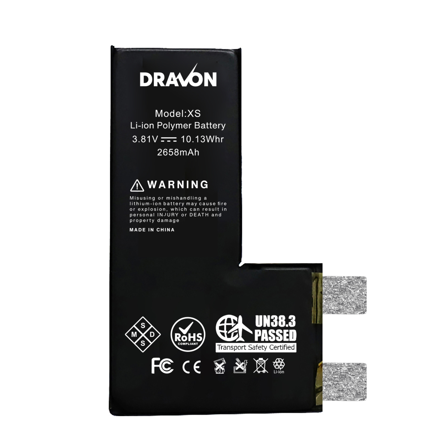 Replacement Battery Compatible for iPhone XS (Spot Welding Required) (DRAVON Cell)