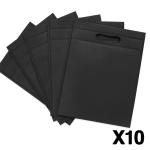 Reusable Shopping Bags (Non-Woven) (Pack of 10) - Black