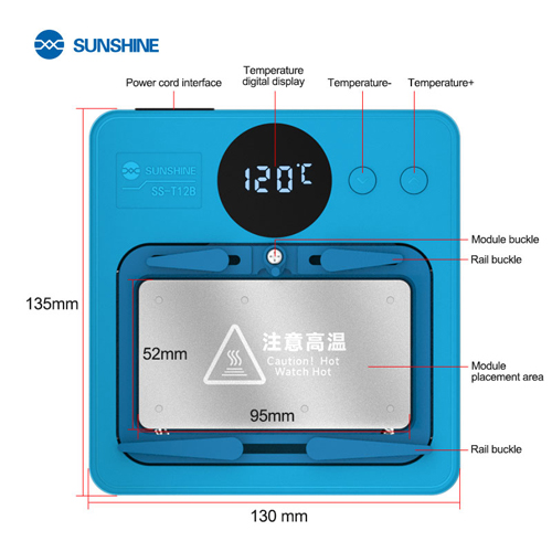 SUNSHINE SS-T12B Intelligent Maintenance Heating Platform Set / Up to IP16 (13-in-1)