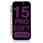 OLED Assembly with Steel Plate Compatible for iPhone 15 Pro (Soft Premium)