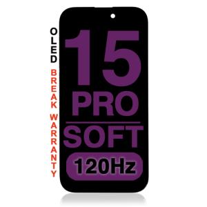 OLED Assembly with Steel Plate Compatible for iPhone 15 Pro (Soft Premium)