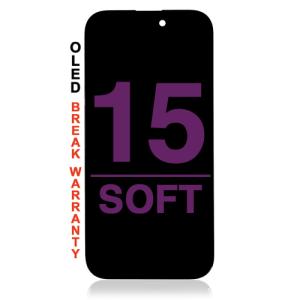 OLED Assembly with Steel Plate Compatible for iPhone 15 (Soft Premium)