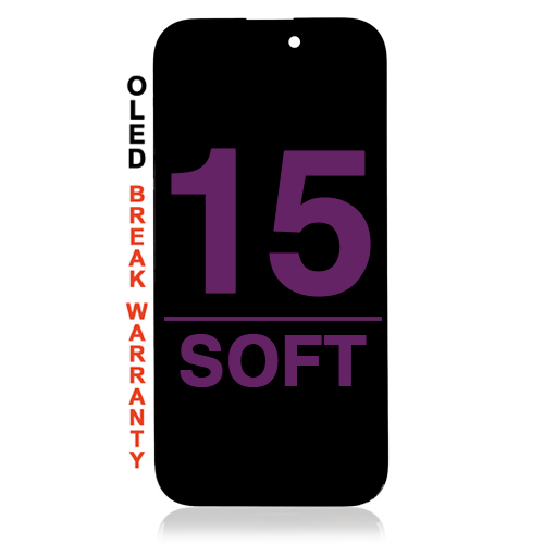 OLED Assembly with Steel Plate Compatible for iPhone 15 (Soft Premium)