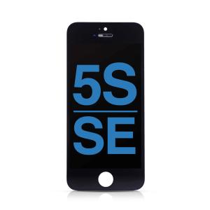 LCD Assembly with Steel Plate Compatible for iPhone 5S / SE (2016) (Refurbished) - Black