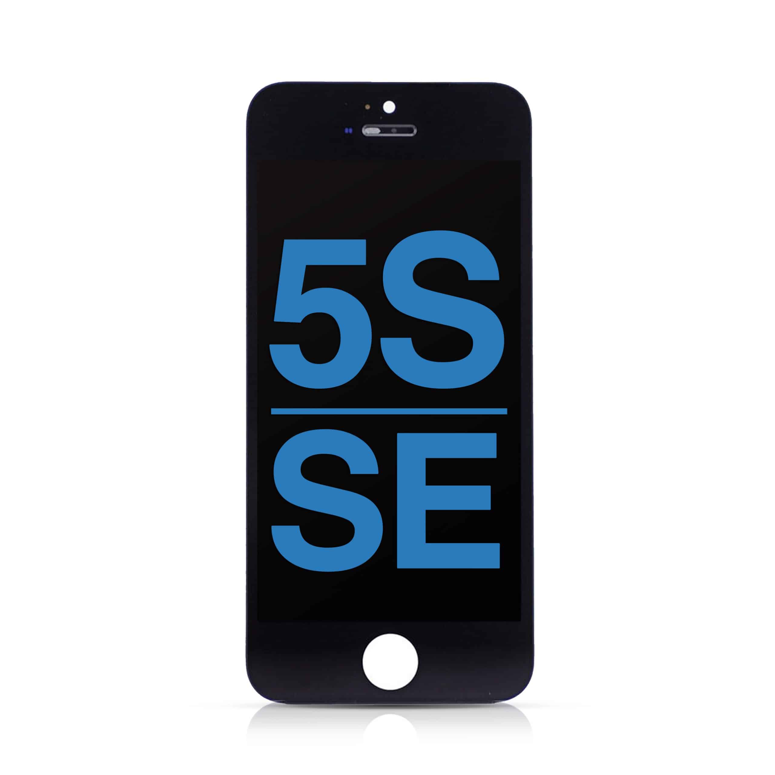 LCD Assembly with Steel Plate Compatible for iPhone 5S / SE (2016) (Refurbished) - Black