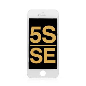 LCD Assembly with Steel Plate Compatible for iPhone 5S / SE (2016) (Refurbished) - White
